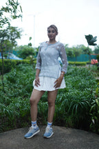 Viscose Grey Short Kurti