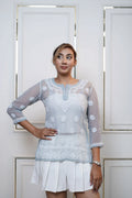 Viscose Grey Short Kurti