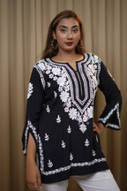 Premium Modal Black Short Kurti