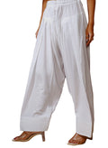White Rayon Farshi Salwar – Classic Comfort & Flared Elegance