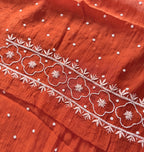 Pure Mulmul Orange  - Unstitched