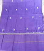 Pure Mul-chanderi Purple - Unstitched