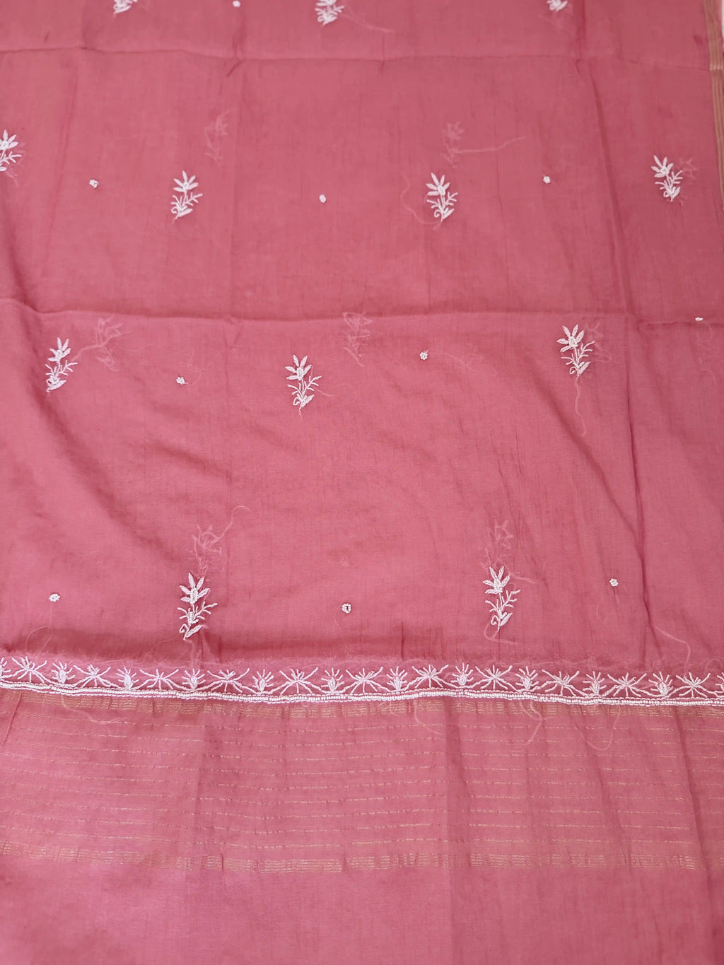 Pure Mul-chanderi Brick Red  - Unstitched