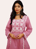 dusty-rose-chikenkari-kurta