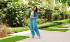 Cotton Hand-Embroidered Chikankari Solid Women's 2 PC Co-ord Set - Dusty Teal